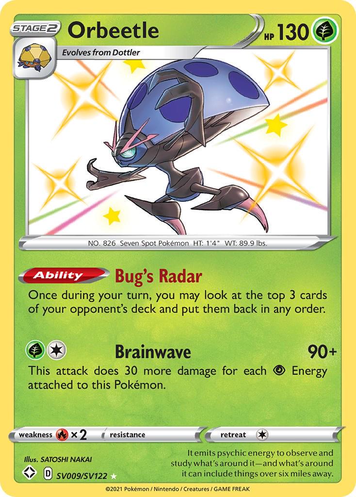 Shining Fates Orbeetle Pokémon card